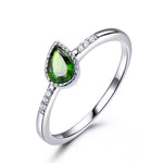 Natural Diopside Solid 925 Sterling Silver Ring