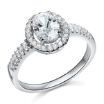 1.5 Carat Simulated Diamond Engagement Sterling 925 Silver Ring